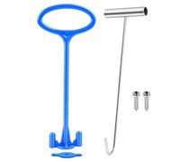 Crochet pour panier d'écumoire - Poignée de piscine solide avec poignée ronde confortable, construction légère mais robuste, design à installation rapide, durable | Outil de piscine pour l'entretien