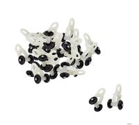 Crochet pour rail de rideau SOURCING MAP 20pcs 0,5"" Dia Glisseur Roulette Rideaux Coulissant Fenêtre Voilage Galet plast. noir blanc