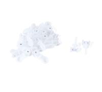 sourcing map 20pc Glisseur Rail Rideaux Roulette Crochet Roue Rideaux Coulissant Poulie pour Fenêtre Voilage Plastique Blanc Dia 9mm