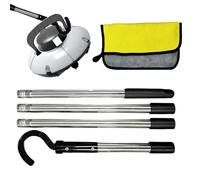 Crochet Pour Robot De Piscine - Outil De Récupération Réglable, Accessoire De Levage Pour Nettoyeur, Support De Poignée Sécurisé, Cadre En Métal Durable | Pour Fontaine De Natation Sous-marine Au Sol,