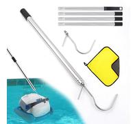 Crochet pour skimmer | Crochet télescopique pour nettoyeur de piscine - Outil ergonomique pour récupération de pour maison plage jardin