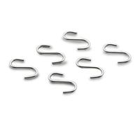 Crochet pour tringle murale - inox - lot de 6