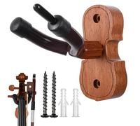 Crochet Pour Violon - Application Étendue, Cintre Pour Guitare En Bois De Noyer Noir, Crochets Pour Mur, Support Pour Violon En Bois | Crochet Pour Murs, Convient Au Violoncelle, Alto, Ukulélé Et Dive