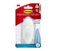 Crochet résistant à l'eau Résistant à l'eau, COMMAND, blanc 2.2 kg