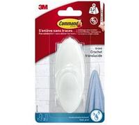 3M – Crochet COMMAND – Résistant à l'eau – Fixation sans outil – Blanc 2,2 kg