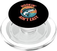 Crochet rétro Aint Easy Funny Bass Fishing Humour Fisherman PopSockets PopGrip pour MagSafe