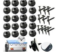 Crochet Ridelle De Bâche Ronds Inclus Vis Lot de 20 Boutons Ronds (20 Pcs) pour Filet Remorque Et Bache Remorque Crochet Remorque e