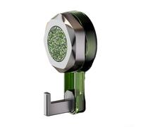 Crochet rotatif à ventouse, support mural puissant pour serviettes de salle de bain et ustensiles de cuisine, réglable à 360 degrés, organisateur de rangement sans perforation, sans perçage (vert)