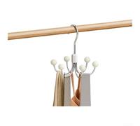 Crochet rotatif pour placard avec six bras et mouvement à 360 degrés conçu pour les besoins de rangement quotidiens pratiques (blanc)