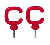Crochet rouge pour kit chaîne et poteaux - lot de 4