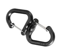Crochet S portable - 360 Carabiner double rotatif | Crochets à chaîne S portables, Carabiner porte-clés avec sac à dos multi-usages avec clip pivotant extérieur à 360 degrés pour sacs à dos, marche