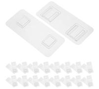 Crochet sans Clou Adhésif Mural Transparent en Plastique, 10 Paires