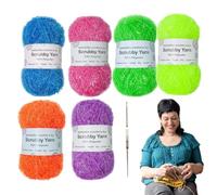 Crochet Scrubby Thread - Durable Polyester Yarn, Textured Dishcloth Fiber,