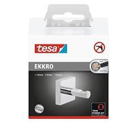 tesa Crochet serviettes Ekkro – finition brillante métal chromé, adhésif, technologie sans percer