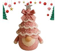 Crochet Set - Handmade Christmas Gnome Kit, Season Crafting Supplies | Handmade Crochet Christmas Tree Gnome Kit Cute for Adults Kids Women Girls Halloween Holiday Home Crafting