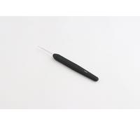 Crochet Simple Knitpro Aluminium Argenté Manche Souple Noir 2 Mm