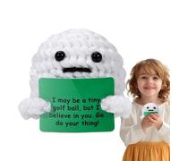 Crochet Soutien émotionnel - Figurine en peluche faite à la main de 5 cm, dictons de motivation, cadeau en laine | Jouet positif pour , pâques, anniversaire, noël, fête des mères, célébration d