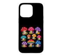 Crochet Style Arc-en-Ciel Couleurs Champignons Imprimer Formes Mania Coque pour iPhone 15 Pro Max