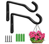 Crochet Suspension Plante Décoratifs,2 PCS Supports de Panier à Suspendre pour Extérieur Support De Plantes Suspendues,Pour Suspension De Fleurs,Jardinières,Lanternes,Carillons à Vent (6 Pouces)