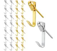 Crochet tableau mural - SVATV - 30 sets - Charge maximale 30 lb - Or et Argent - 2,5x0,5x1 cm - 60 unités