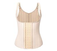 Crochet Taille Réglable Formateur 25 Acier Désossé Minceur Corset Workout Ceinture Gilet Latex Femmes Body Shaper Plus La Taille XS -6XL-Beige-L