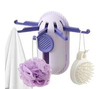 Crochet Télescopique à 5 Griffe - Crochet Adhésif Mural Extensible Sans Perçage | Étagère murale multifonctionnelle pour la maison | Parfait cuisine, salle de bain, couloir, salon, ABS robuste compact