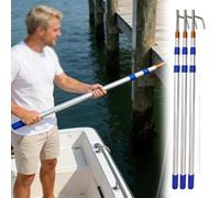 Crochet télescopique de bateau pour amarrage et sauvetage, poteau d'extension compact avec crochets d'auvent pour usage domestique et commercial