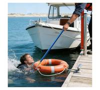 Crochet télescopique pour bateau avec grappin pour les manœuvres d'amarrage, de sauvetage et de navigation