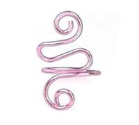 Crochet Tension Ring Adjustable Bendable Yarn Control Ring for Knitting Crocheting DIY Handmade Craft Alloy Material 1PCS (Pink)