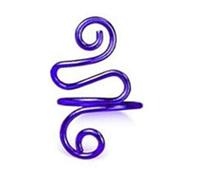 Crochet Tension Ring Adjustable Bendable Yarn Control Ring for Knitting Crocheting DIY Handmade Craft Alloy Material 1PCS (Dark Blue)