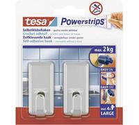 Crochet tesa Powerstrips® large classic tesa 58051-00010-20 chrome 2 pc(s)