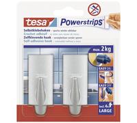 Crochet tesa Powerstrips® large Trend tesa 58055-00004-20 chrome (mat) 2 pc(s)