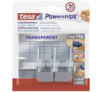 Crochet transparent large chrome mat tesa Powerstrips® tesa 58812-00000-20