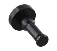 Crochet unique en aluminium pour manteau et chapeau de salle de bain et mur, forte capacité de charge et imperméable (noir)