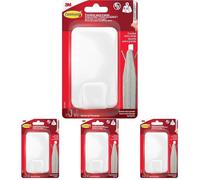 Crochet Utilitaire Command XL Blanc - Lot de 4 pour Objets Lourds jusqu'à 6,8 kg