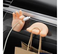 Crochet utilitaire pour intérieur de voiture en PVC avec ventouse pour câbles, clés et autres petits objets (gros orteil)