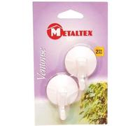 Metaltex 295001 Crochet Ventouse à Levier Plastique Multicolore 2 Pièces