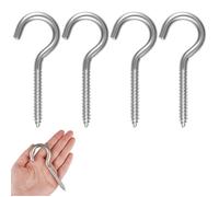 Crochet Visser M8x100mm - Lot 4 - Acier Inox Capacité 300kg - Argenté VoltPulse