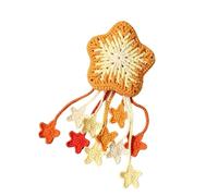 Crochet Water Bottle Carrier Bag - 20G Star Tassel Portable Pouch | Handled Water Bottle Holder | Decorative Star Tassel Pouch for Drink Cup Outdoor Gym Beach Travel Hiking Walking Accessories