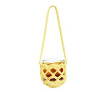 Crochet Wine Glass Purse with Strap, Hands-Free Knitted Cup Holder Sleeve