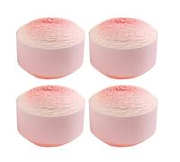 Crochet Yarn Bundle - Gradient Thread Set for Fabric Repair | 4 Pieces Soft Fiber, Blanket Yarn Crafts, Quilting Scarf Making Accessory for Hobbyists Enthusiasts Art Creation