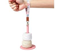 Crochet Yarn Holder - Rotating Portable Dispenser with Wrist Strap | Crocheting Yarn Holder for Knitting Sewing Crafting Embroidery Outdoor Travel Table Room Indoor Home