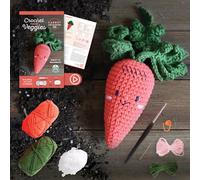 Crochet Your Veggies Amigurumi Kit Carrot: Everything You Need Is Included: 100%-Cotton Yarn, Crochet Hook, Stitch Marker, Tapestry Needle, Fiberfill, ... Instruction Videos; Beginner Friendly!