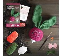 Crochet Your Veggies Amigurumi Kit Radish: Everything You Need Is Included: 100%-Cotton Yarn, Crochet Hook, Stitch Marker, Tapestry Needle, Fiberfill, ... Instruction Videos; Beginner Friendly!