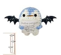 crochetée avec Carte Positive, Jouet d'halloween en Tricot | Figurine en Peluche au Crochet Positive, tissée créative Faite à la Main Mignonne pour la décoration de la Maison, est