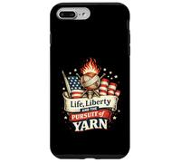 Crocheter Knitter Liberty and The Pursuit of Yarn Lover Coque pour iPhone 7 Plus/8 Plus