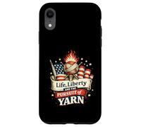 Crocheter Knitter Liberty and The Pursuit of Yarn Lover Coque pour iPhone XR