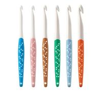 Crocheting Hook - 6 Pieces ABS Ergonomic Crochet, Non-Slip, Yarn Art | Straight Handle Set, 6-12mm Sizes For Boys, Girls, Teens, Adults, Enthusiasts, Mother, Grandma, Socks, Mittens, Scarves, Shawls