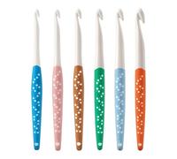 Crocheting Hook - 6 Pieces ABS Ergonomic Crochet, Non-Slip, Yarn Art | Straight Handle Set, 6-12mm Sizes For Boys, Girls, Teens, Adults, Enthusiasts, Mother, Grandma, Socks, Mittens, Scarves, Shawls