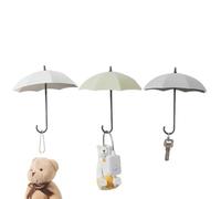 Crochets à clés pour colle murale - Set de crochets muraux de douche étanches | Design parapluie mignon pour serviettes suspendues, clés ou accessoires, crochets autocollants solides pour dortoirs